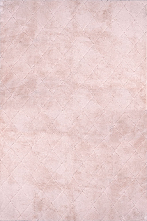 Jaylene Trellis Plush Cloud Washable Area Rug 120x180 cm Blush