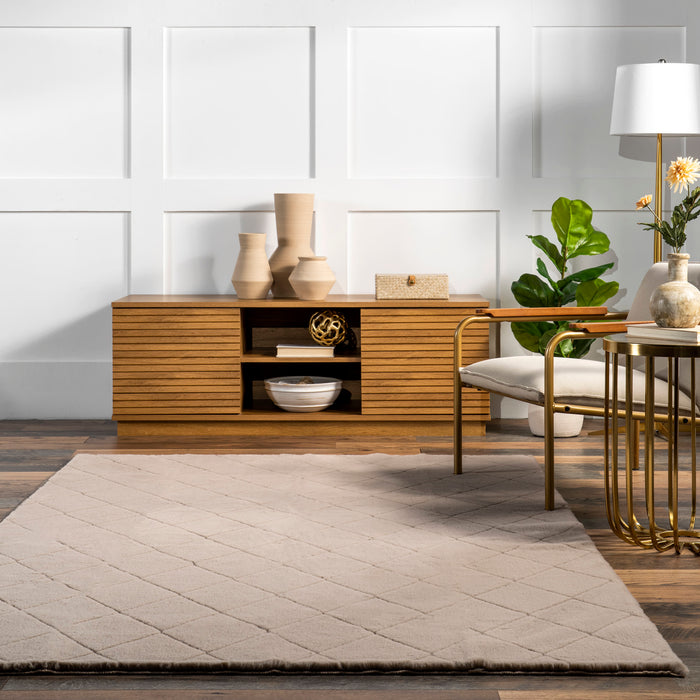 Jaylene Washable Plush Cloud Rug 120x180 cm Taupe