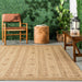 Jessenia Banded Area Rug 152x213 cm Beige Indoor Outdoor