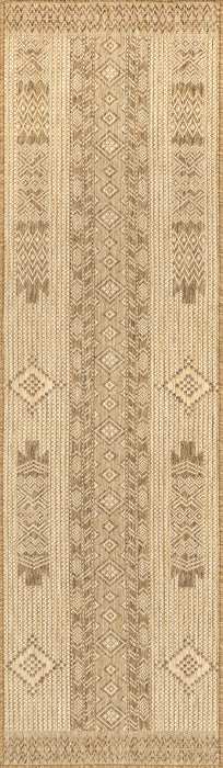 Jessenia Banded Area Rug 152x213 cm Beige Indoor Outdoor