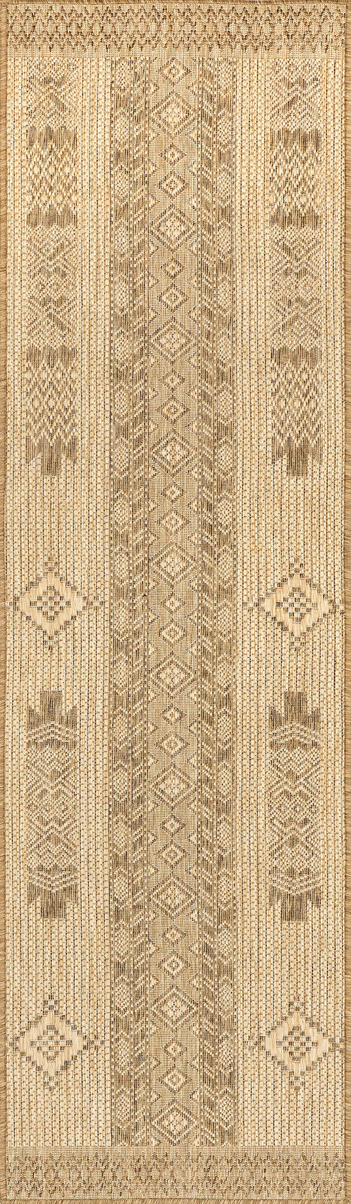 Jessenia Banded Area Rug 152x213 cm Beige Indoor Outdoor