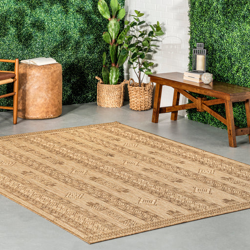 Jessenia Beige Indoor Outdoor Area Rug 90x150 cm