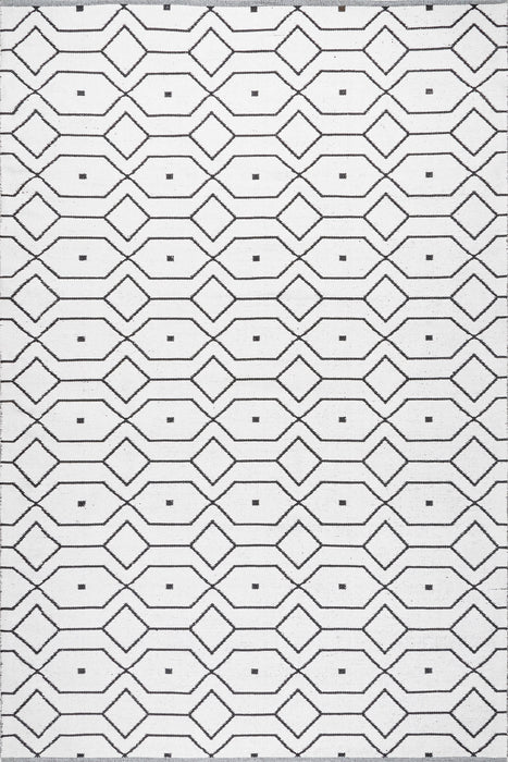 Jessica Cotton Trellis Area Rug 152 Cm Ivory