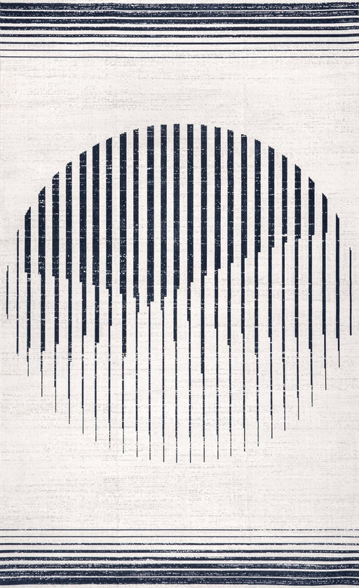 Jillian Moon Machine Washable Navy Area Rug 120x180 cm