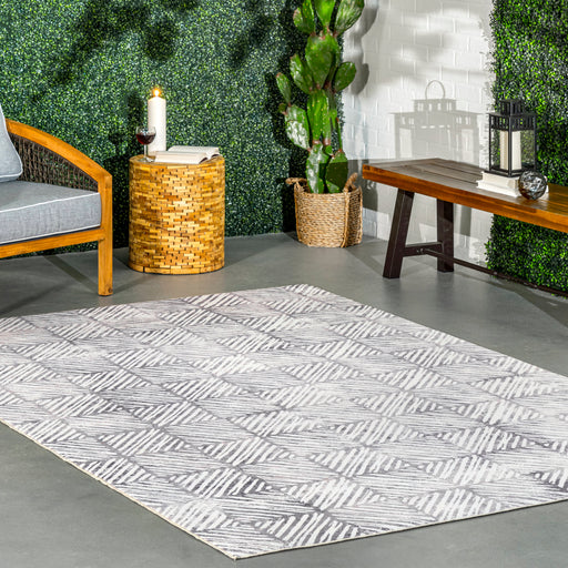 Johanna Grey Washable Indoor Outdoor Area Rug 150x240 cm