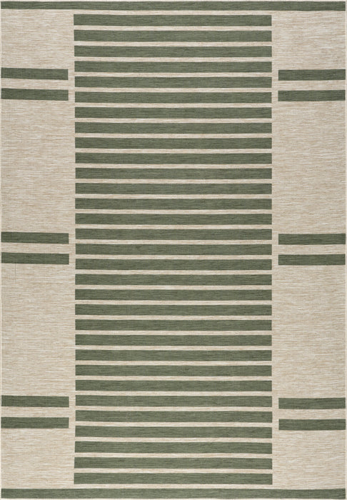 Jordan Striped Indoor Outdoor Rug 152 Cm Green