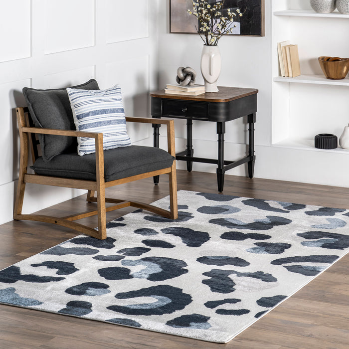 Josie Abstract Skyscape Area Rug in Light Grey 152 cm x 244 cm