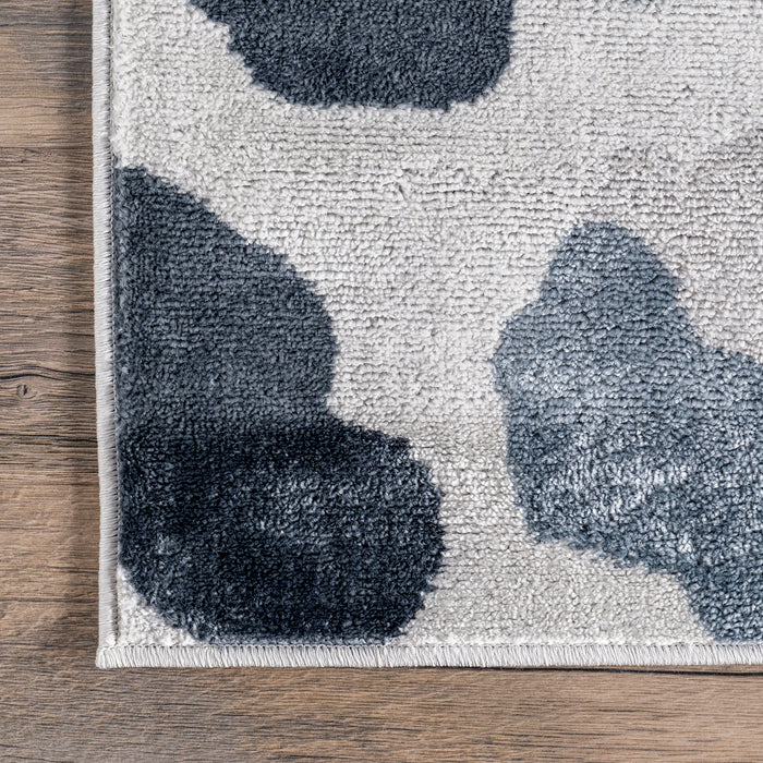 Josie Abstract Skyscape Area Rug in Light Grey 152 cm x 244 cm