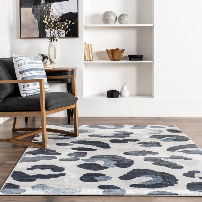 Josie Abstract Skyscape Area Rug in Light Grey 152 cm x 244 cm