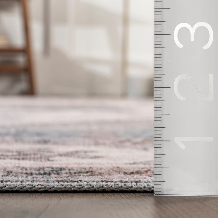 Joyce Medallion Machine Washable Rug 120cm Beige