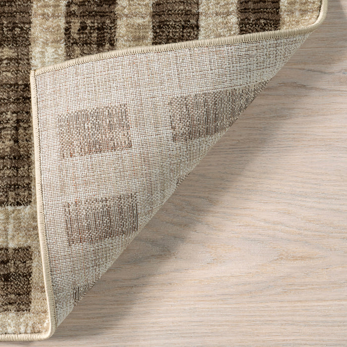 Julies Beige Striped Area Rug 140x200 cm