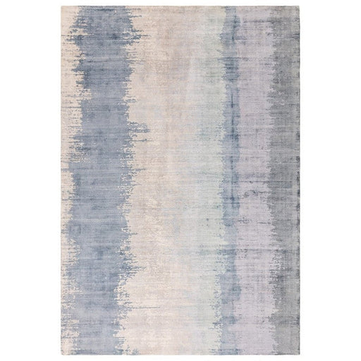 Juno Modern Abstract Tonal Ombre käsinkudottu kuvioitu kiiltävä viskoosi Flatweave akvamariini sininen/harmaa/luonnollinen matto