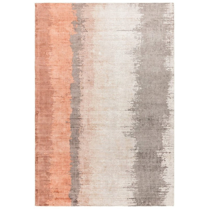 Juno Modern Abstract Tonal Ombre Käsinkudottu kuvioitu Shimmer Viskoosi Flatweave Inkiväärioranssi/ruoste/beige/hiilimatto