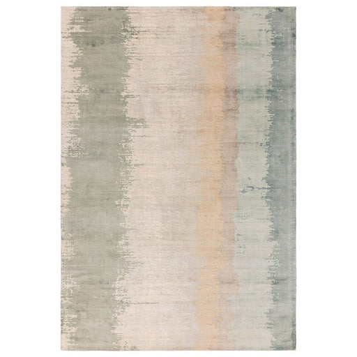 Juno Modern Abstract Tonal Ombre Käsinkudottu kuvioitu kiiltävä viskoosi Flatweave vehreä salviavihreä/beige/harmaa/minttu/taupe-matto