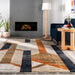 Justine Beige Geometric Area Rug for Modern Homes