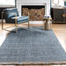 Jute And Wool Area Rug 150x90 Centimeters Grey