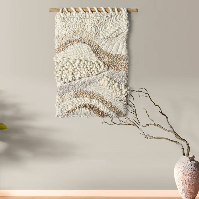 Jute And Wool Wall Hanging Art Decor