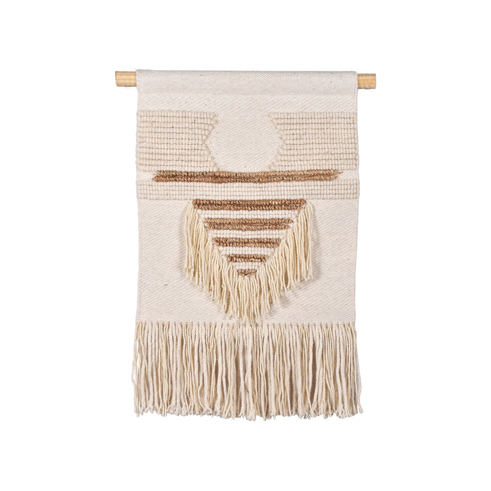 Jute And Wool Wall Hanging Decor 50cm Diameter