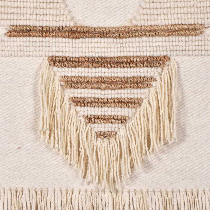 Jute And Wool Wall Hanging Decor 50cm Diameter