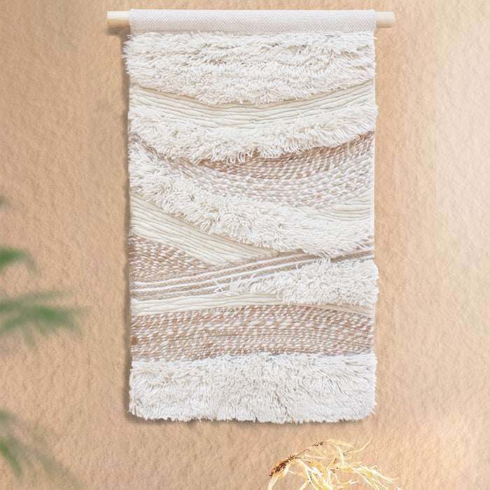 Jute And Wool Wall Hanging Decor 50cm x 60cm