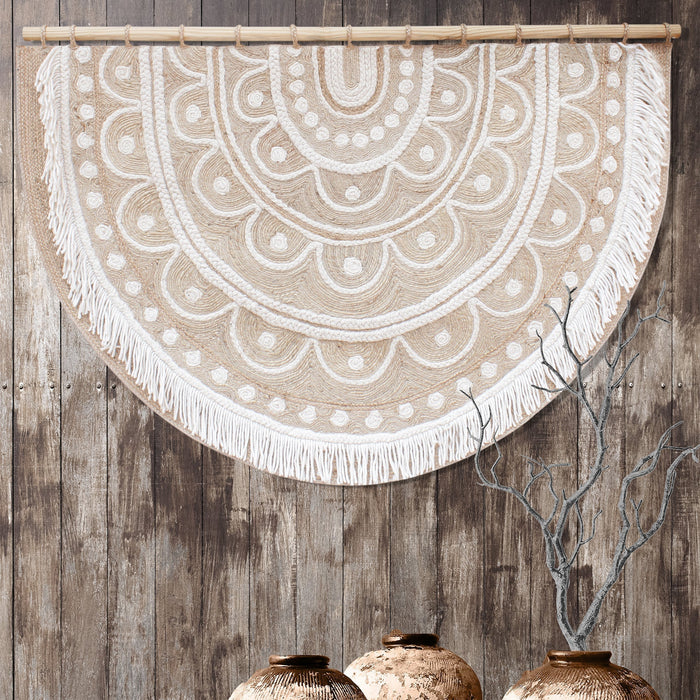 Jute And Wool Wall Hanging Decor