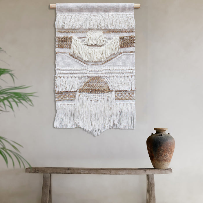 Jute And Wool Wall Hanging Decor
