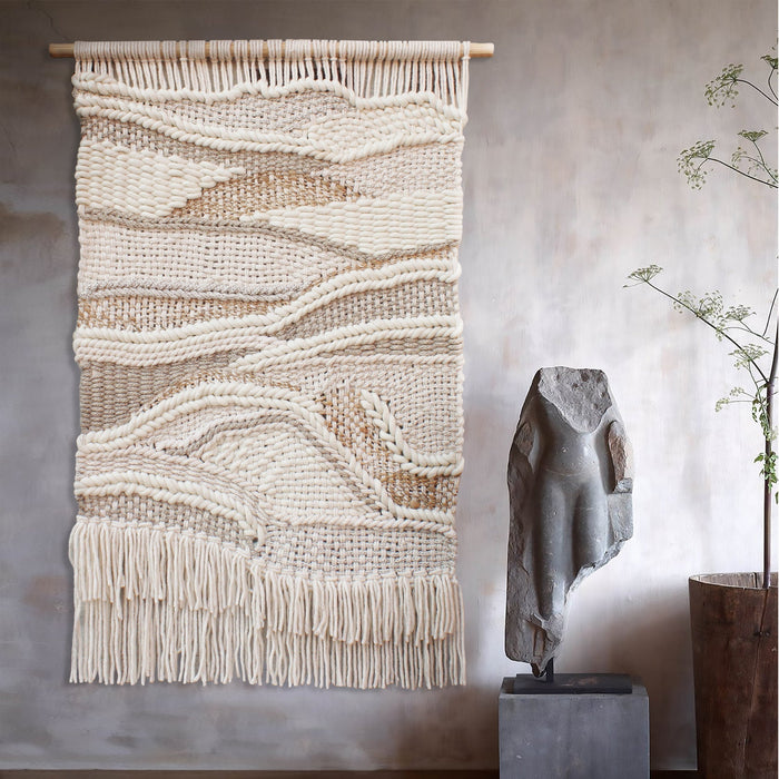 Jute And Wool Wall Hanging Decor