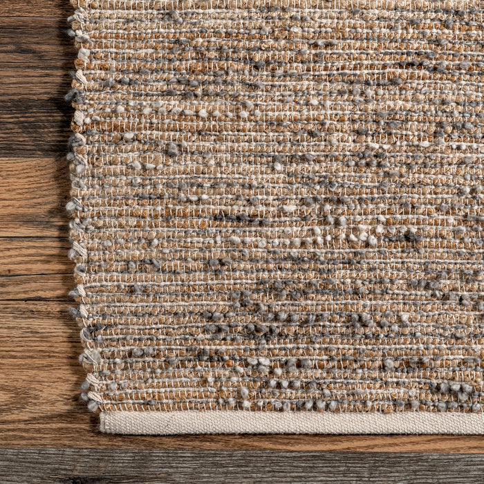 Jute Area Rug Charcoal 160x230 cm Handmade Soft Texture