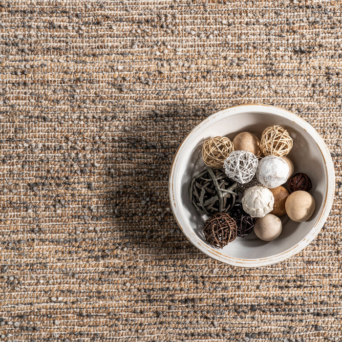 Jute Area Rug Charcoal 160x230 cm Handmade Soft Texture