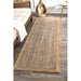 Jute Border Area Rug Grey 120x180 cm