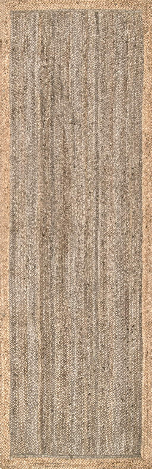 Jute Border Area Rug Grey 120x180 cm