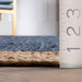 Jute Border Area Rug Navy Color 60x90 Centimeter