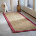 Jute Border Raspberry Runner Rug