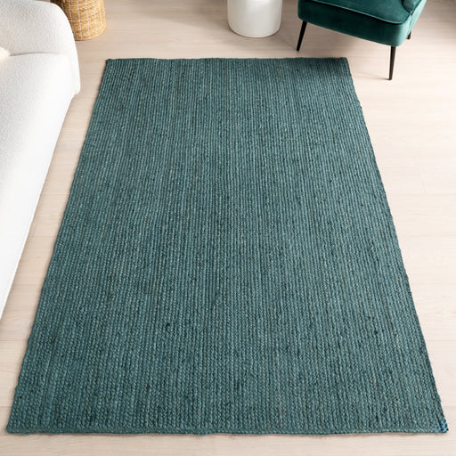 Jute Braided Area Rug 100% Jute Hunter Green 60x90 cm