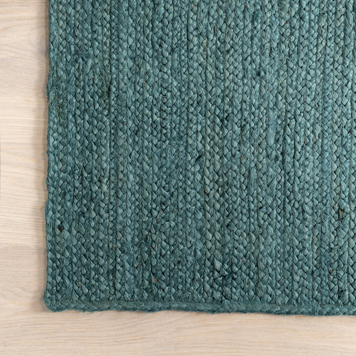 Jute Braided Area Rug 100% Jute Hunter Green 60x90 cm