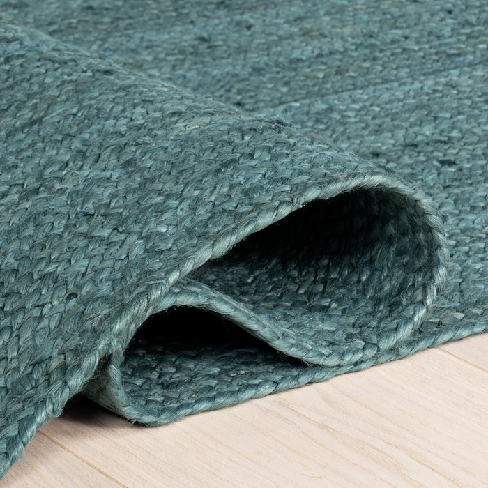 Jute Braided Area Rug 100% Jute Hunter Green 60x90 cm