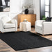 Jute Braided Area Rug 100% Natural Black 90 cm