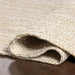 Jute Braided Area Rug 100% Natural Material Off White