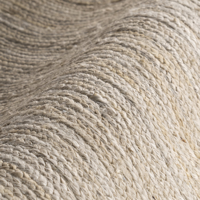 Jute Braided Area Rug 100% Natural Material Off White