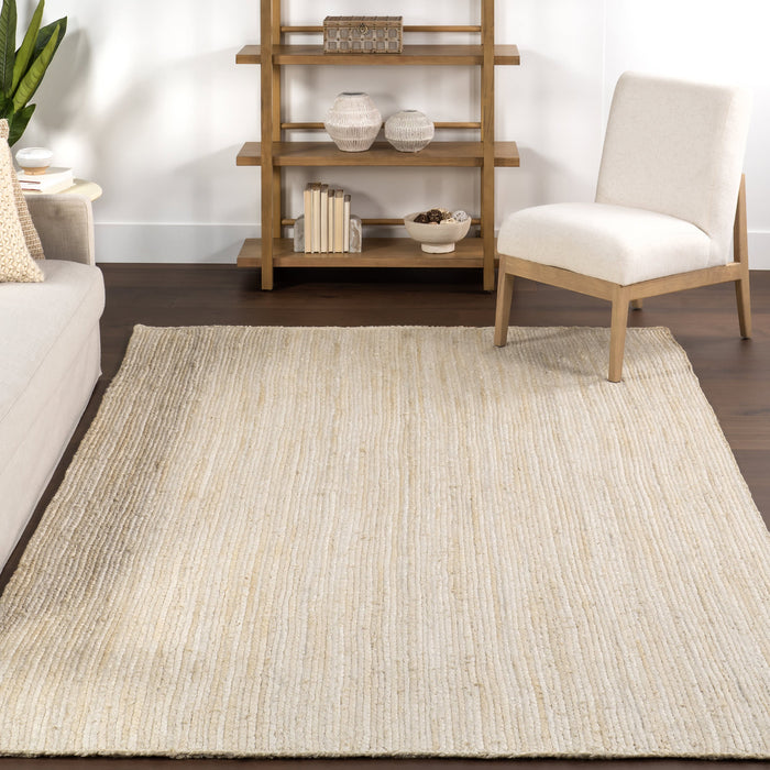 Jute Braided Area Rug 100% Natural Material Off White