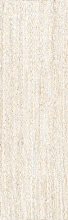 Jute Braided Area Rug 100% Natural Material Off White