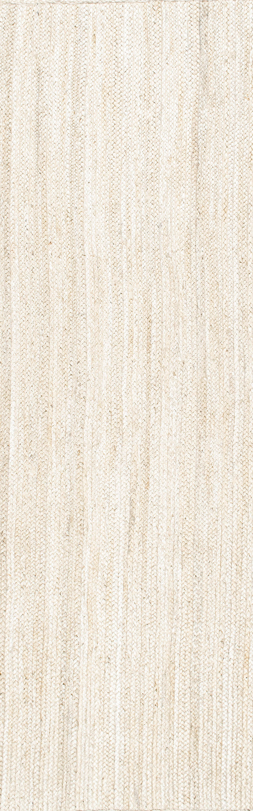 Jute Braided Area Rug 100% Natural Material Off White