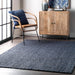 Jute Braided Area Rug 90cm Navy Blue