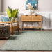 Jute Braided Area Rug in Green Color