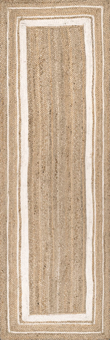 Jute Braided Off White Rug for Nautical and Natural Decor