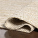 Jute Braided Rug 100% Natural Fiber Off White 150cm