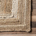 Jute Braided Rug Off White 120cm Saturn Border
