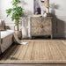 Jute Braided Rug Off White 120cm Saturn Border