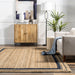 Jute Braided Rug in Navy for Living Room 120 cm x 180 cm