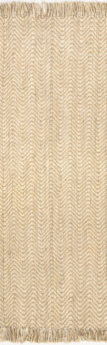Jute Chevron Tassel Area Rug 150x90 cm